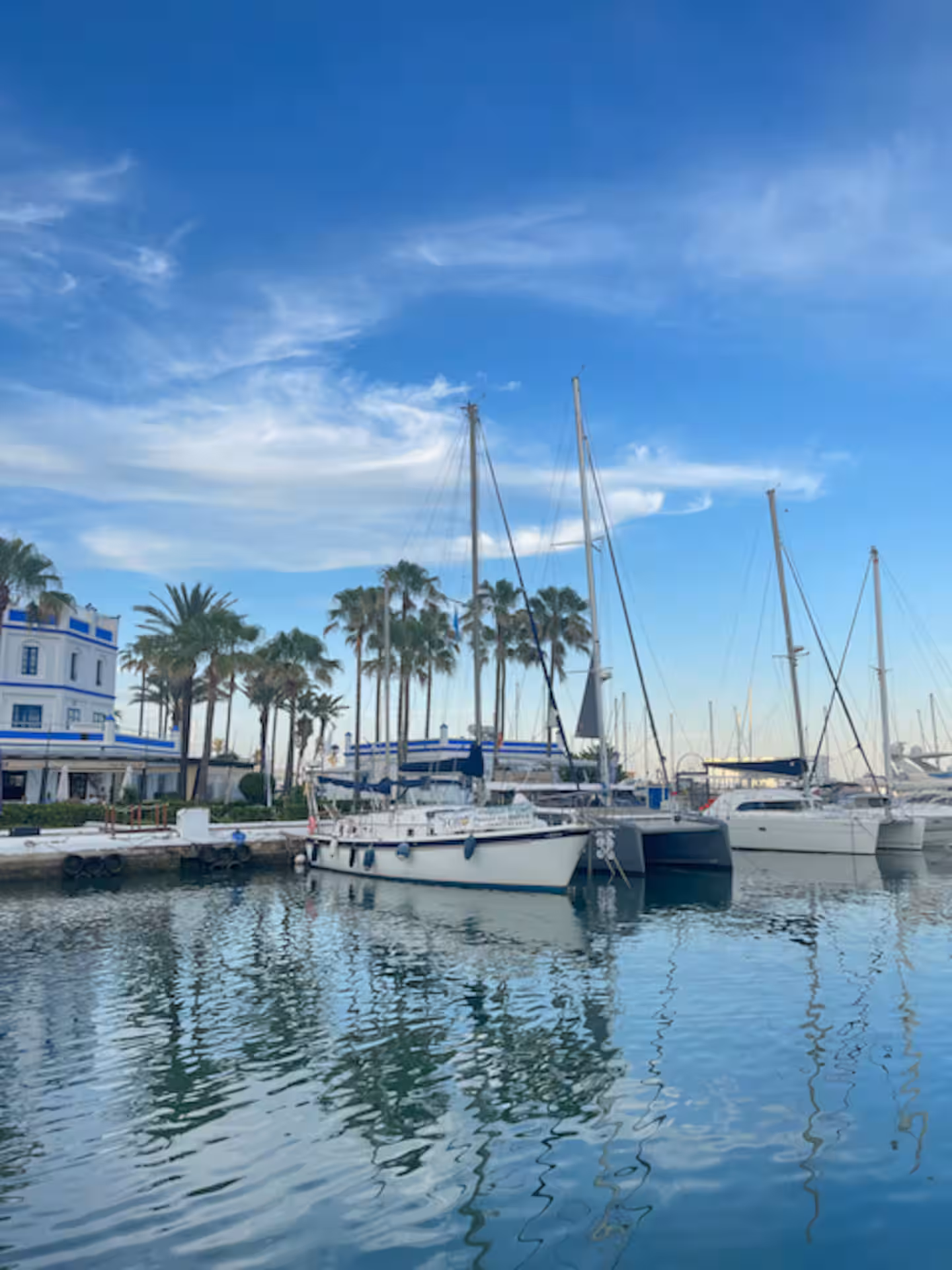 Sunny terrace with seating and sparkling wine at the apartment
